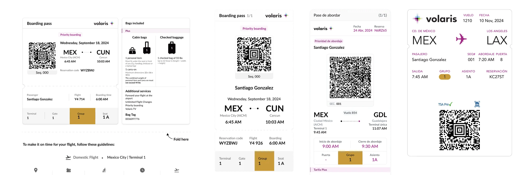 The colour block applied to the printed pass, both mobile boarding pass layouts and the Wallet pass